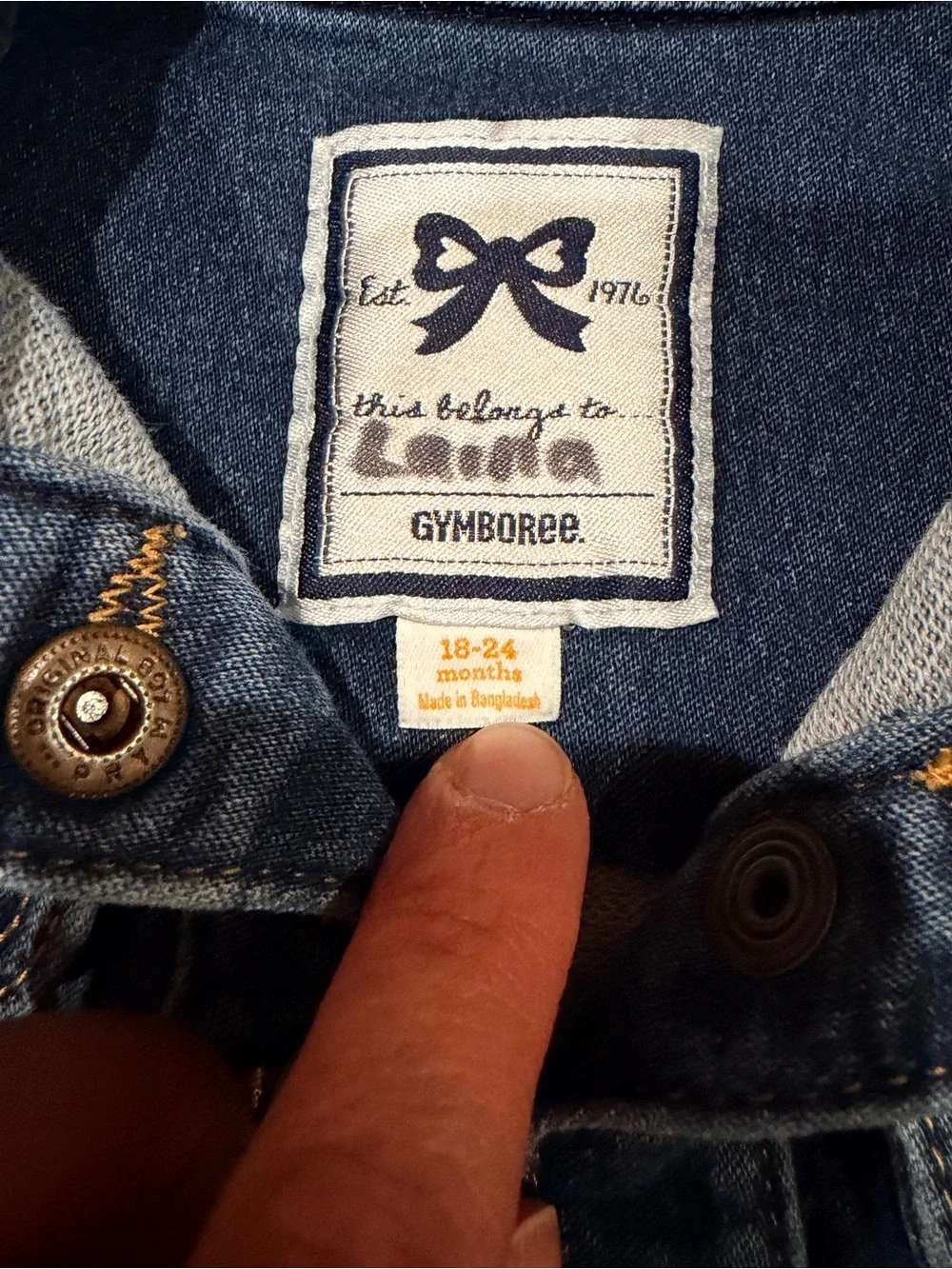 Gymboree toddler girl denim jacket with snaps